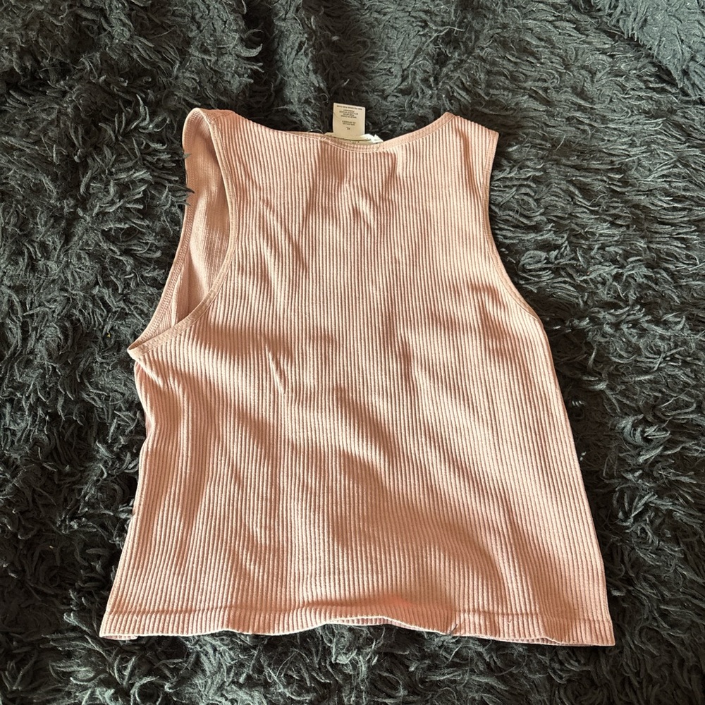 Pink Ribbed Tank Top - Picture 2 of 3